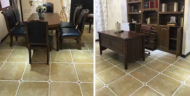 浅灰色亚光瓷砖美缝剂效果 浅灰色亚光瓷砖美缝剂效果