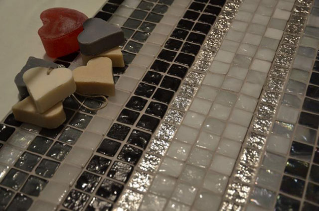 马赛克瓷砖环氧彩砂效果 马赛克瓷砖环氧彩砂效果