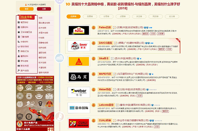 美缝剂哪个牌子好 美缝剂哪个牌子好