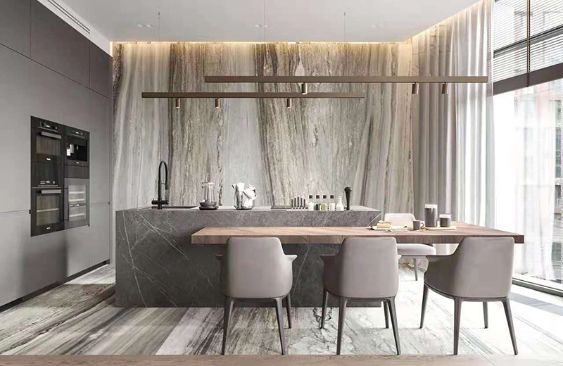 岩板无缝处理后的效果 岩板无缝处理后的效果